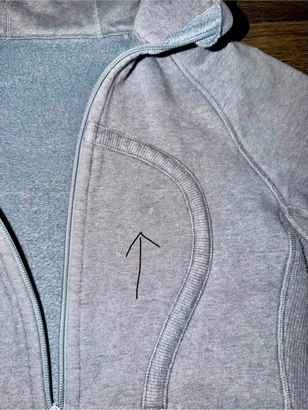 Lululemon Limited Edition Gray Sparkle 2011 Full Zip Hoodie Scuba Jacket Size 6